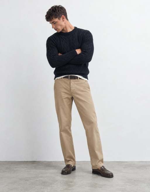 Brave Soul Studio cable knit jumper in Navy, 8 of 10