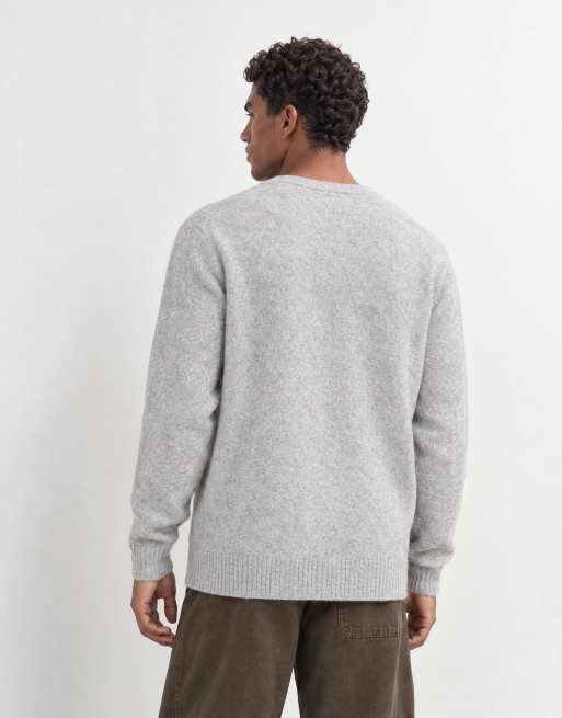 Brave Soul Studio jersey de cuello redondo en gris jaspeado, 9 de 10