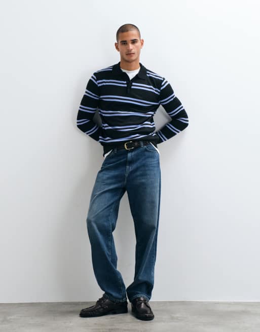 Brave Soul Studio overshirt z mieszanki wełny w kolorze granatowym, 2 z 5