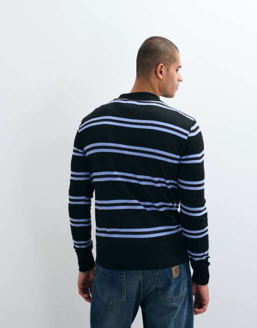 Brave Soul Studio overshirt z mieszanki wełny w kolorze granatowym, 4 z 5