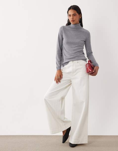 Brave Soul super soft roll neck jumper in grey - view 1