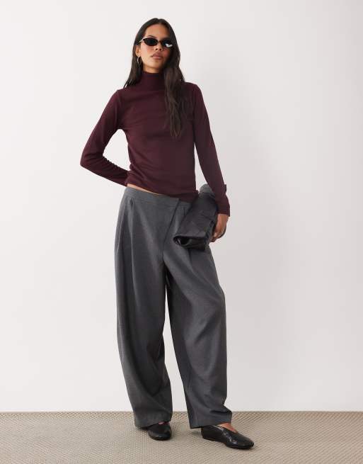 Brave Soul super soft turtle neck sweater in plum, 2 of 4