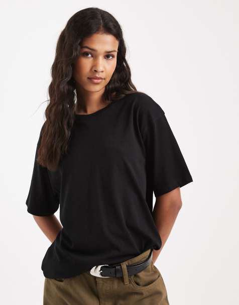 Brave Soul – Svart t-shirt i oversize - view 1