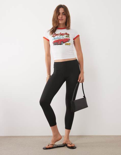 Brave Soul – Svarta leggings i 3/4-lång capri-modell - view 1