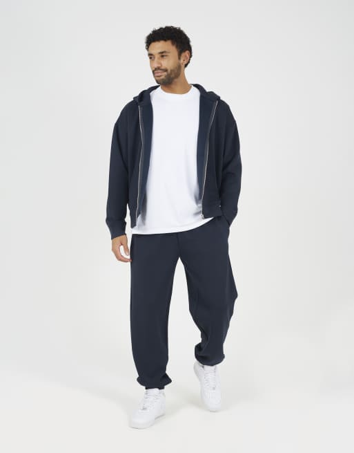 Brave Soul - Sweat à capuche décontracté à fermeture éclair - Bleu marine, 3 de 4