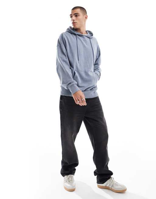 Brave Soul - Sweat à capuche oversize - Bleu délavé, 2 de 4