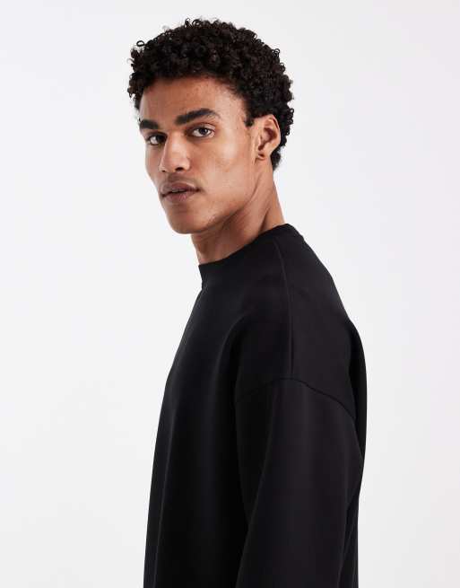 Brave Soul sweatshirt in black scuba-style fabric - part of a set, 4 of 5