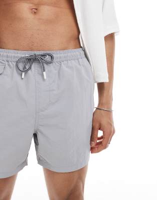 Brave Soul Swim Shorts In Gray