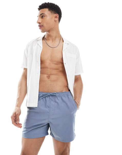 Brave Soul swim trunks in blue - view 1
