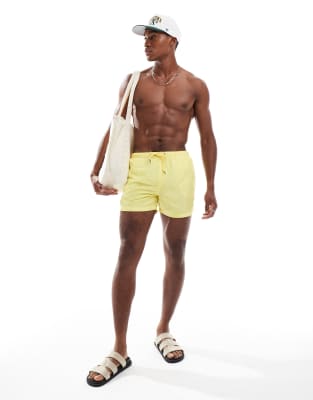 Brave Soul Swim Trunks In Yellow