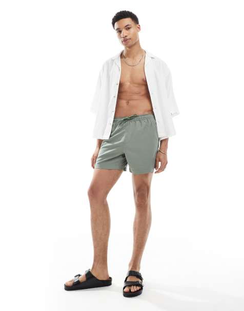 Brave Soul swim trunks in khaki - view 1