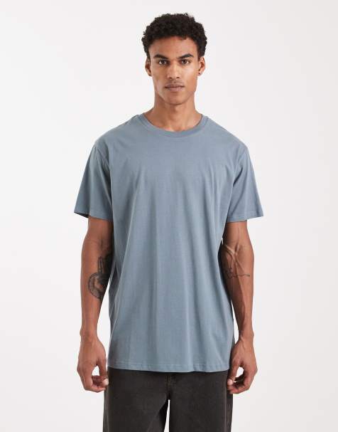 Brave Soul – Szary T-shirt oversize z okrągłym dekoltem - view 1