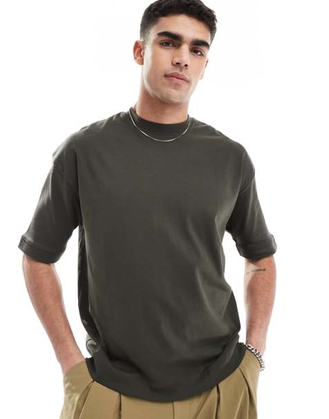 Brave Soul - T-shirt à manches courtes en tissu 300 g/m2 de qualité supérieure - Kaki - view 1