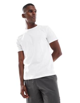 Brave Soul - T-shirt à manches courtes en tissu d'épaisseur moyenne - Blanc