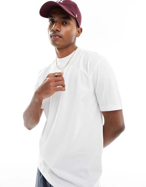 Brave Soul - T-shirt col montant - Blanc