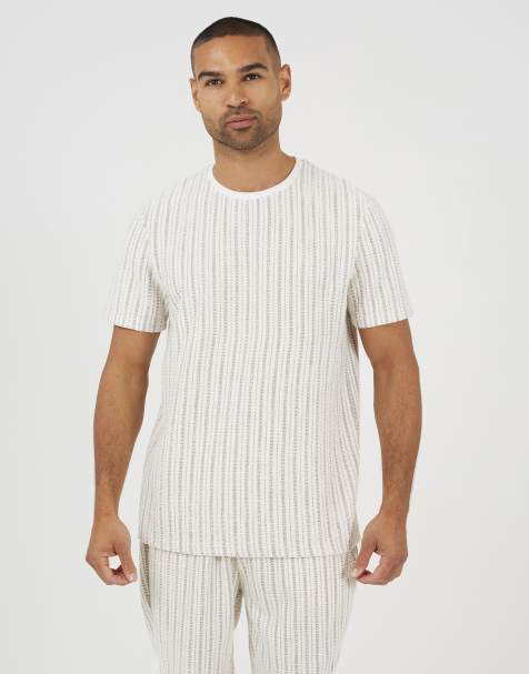 Brave Soul - T-shirt color crema a righe - view 1