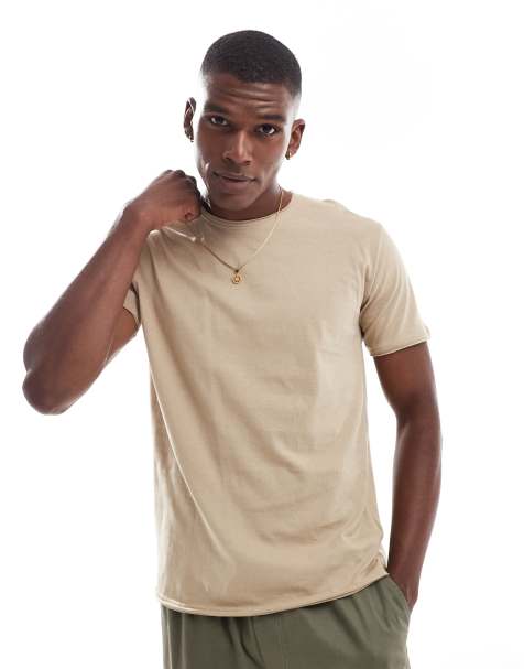 Brave Soul - T-shirt color pietra a maniche corte - view 1