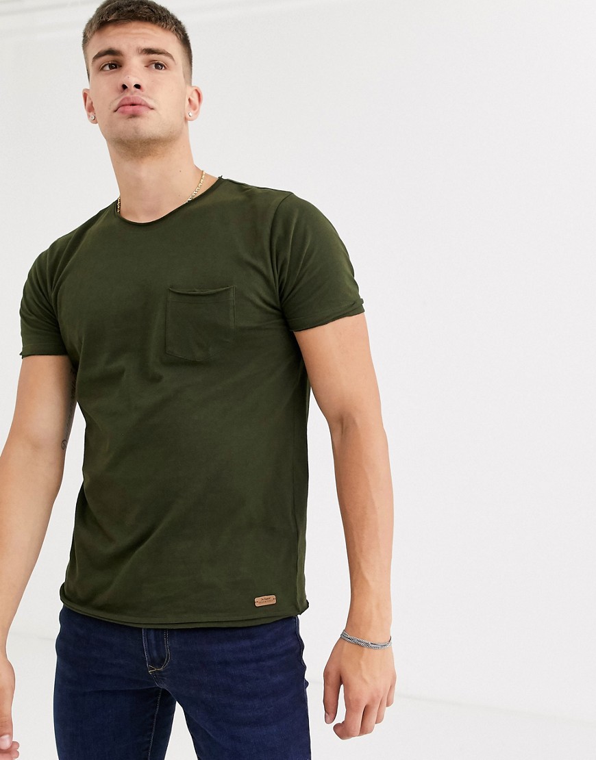 Brave Soul - T-shirt con bordi grezzi-Verde