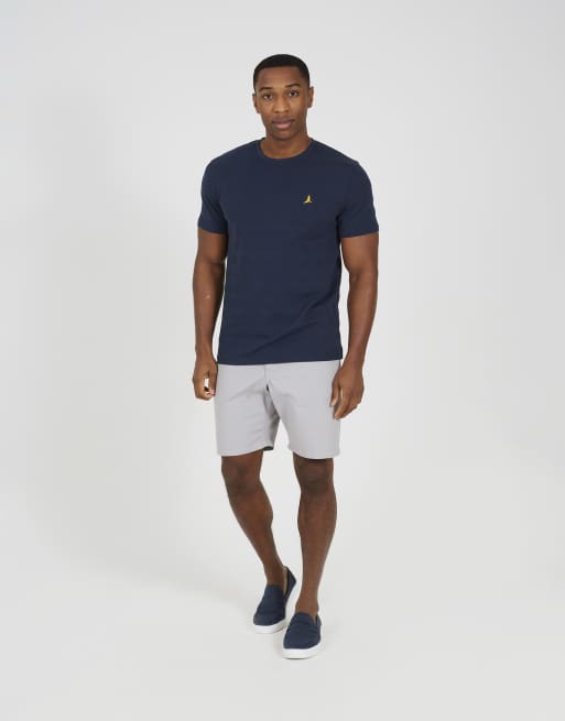 Brave Soul - T-shirt girocollo blu navy con ricamo, 3 di 4