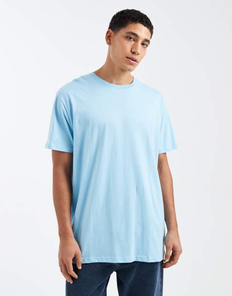 Brave Soul - T-shirt girocollo oversize blu celeste - view 1
