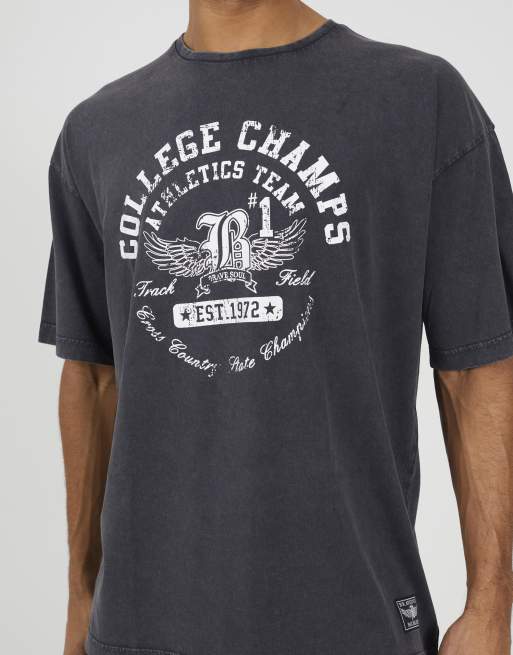 Brave Soul - T-shirt grigio scuro con grafica, 4 di 4