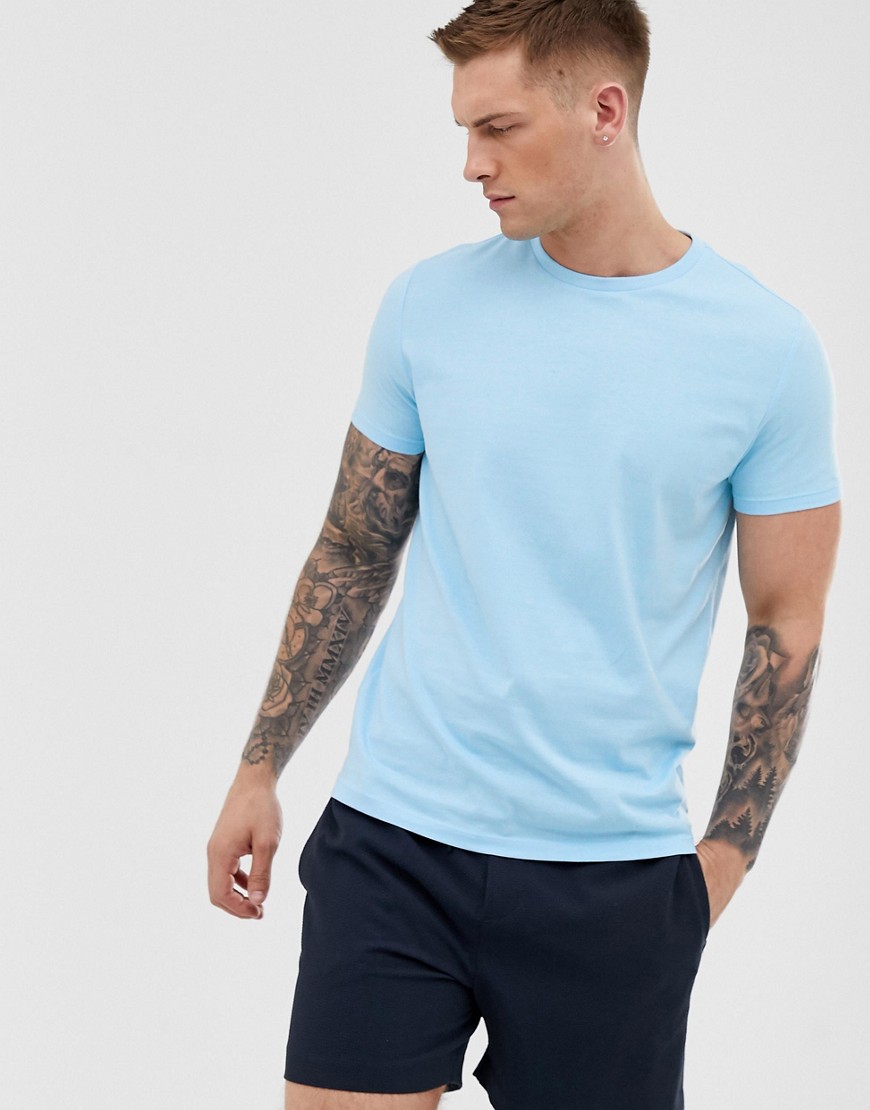 Brave Soul - T-shirt in cotone organico blu