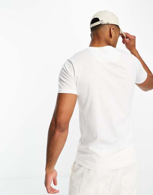 Brave Soul – T-Shirt in Weiß mit Rundhalsausschnitt und Tasche, 2 von 4