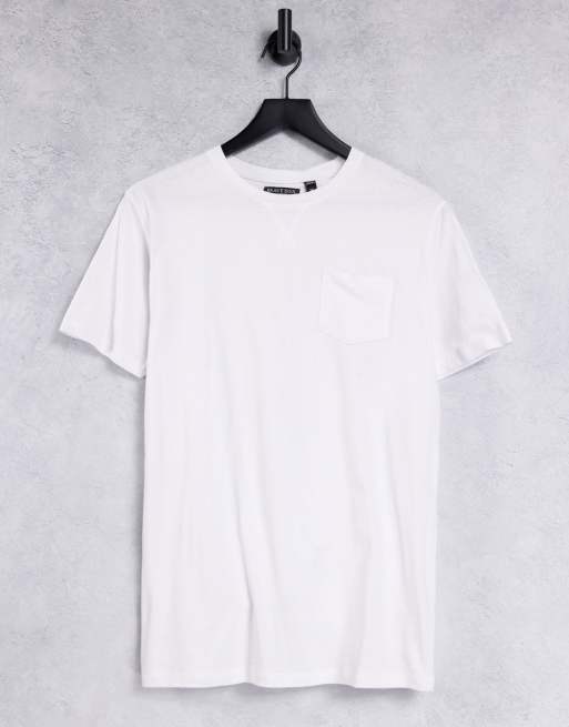 Brave Soul T Shirt Manches Courtes Avec Poche Blanc Asos