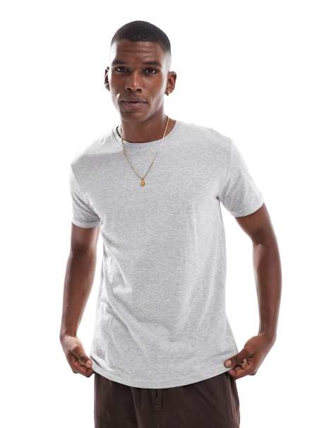 Brave Soul - T-shirt met korte mouwen van middelzware stof in lichtgrijs - view 1