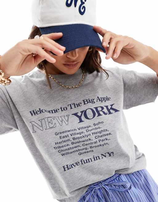 Brave Soul - T-shirt met NYC-print in grijs, 4 van 4
