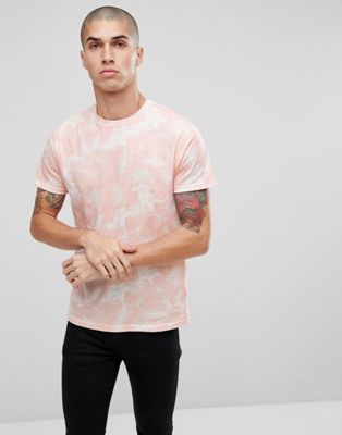 Brave Soul - T-shirt met tropische print-Roze