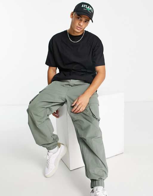Brave Soul - T-shirt oversize accollata nera