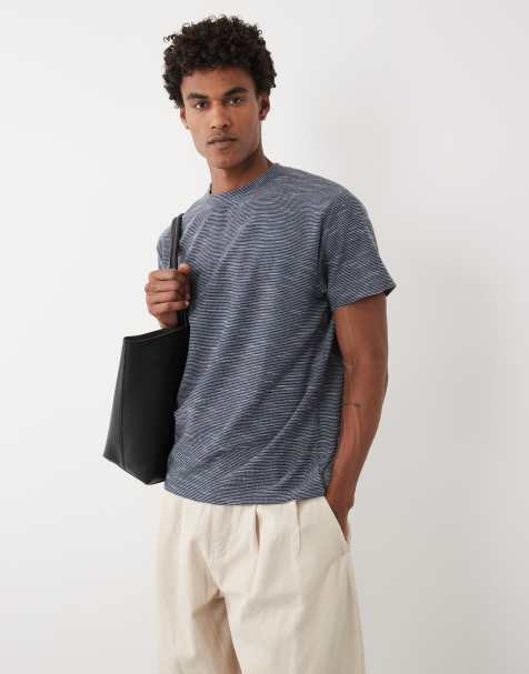 Brave Soul - T-shirt oversize blu navy con collo a lupetto - view 1