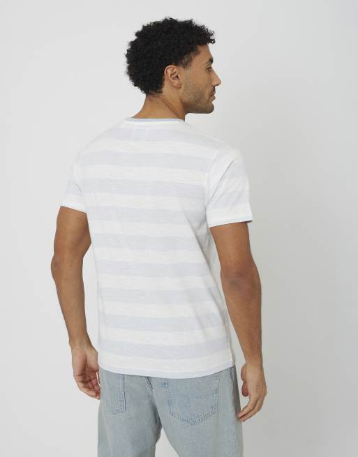 Brave Soul - T-shirt ras de cou à rayures contrastantes - Bleu clair, 2 de 4