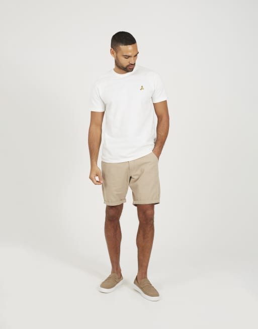 Brave Soul - T-shirt ras de cou avec écusson brodé - Blanc cassé, 2 de 4