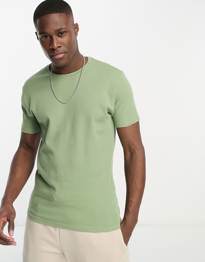 T-shirt verde chiaro con cuciture a nido d'ape - Brave Soul T-shirt donna  - immagine1
