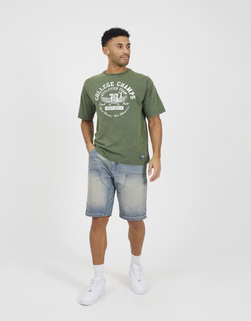 Brave Soul - T-shirt verde scuro con grafica, 3 di 4