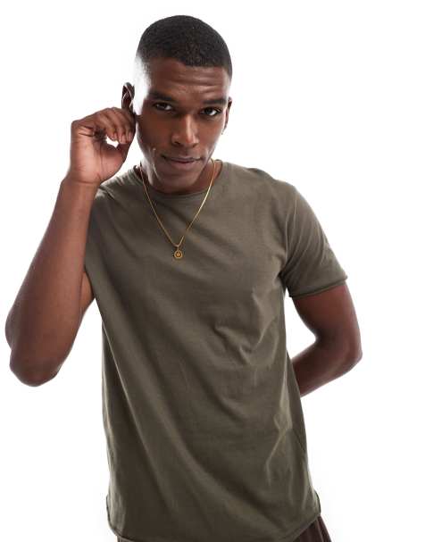 Brave Soul short sleeve t-shirt in khaki