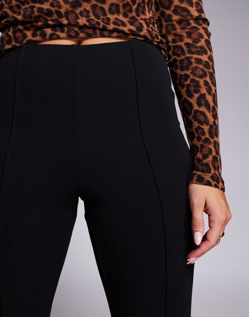 Brave Soul tailored capri pants with front seam in black, 3 of 5