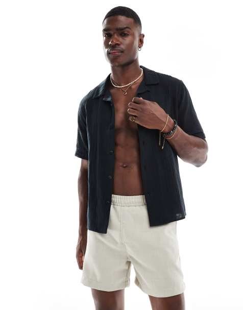 Brave Soul tailored shorts in stone - view 1