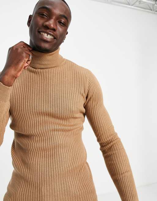 Tan roll 2025 neck jumper