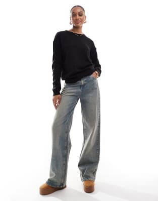 Brave Soul Brave Soul Tall crew neck jumper in black