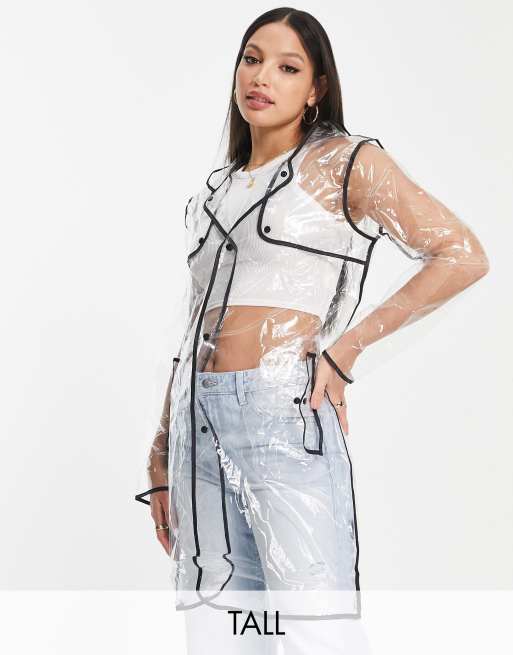 Clear hot sale rain jacket