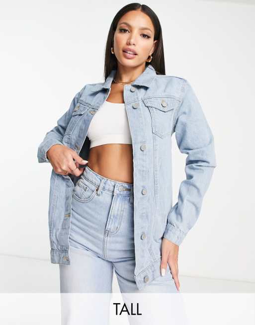 Brave Soul Tall - Fielding - Giacca di jeans azzurra