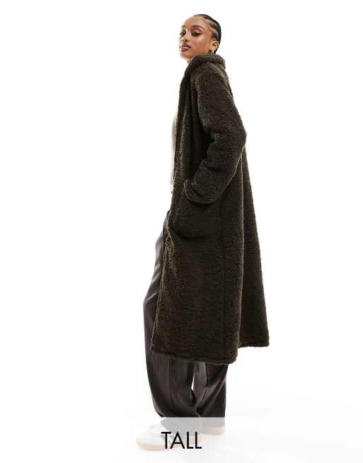 Longline Borg Teddy Coat