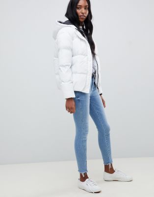 brave soul petite karen padded coat with hood