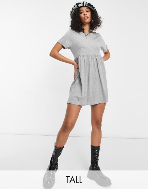 Brave Soul Tall - Lara - Grå smock-kjole