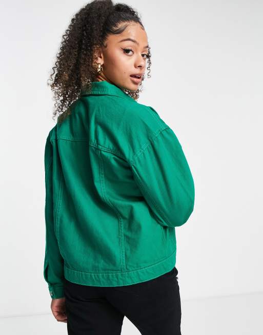 Emerald green best sale denim jacket