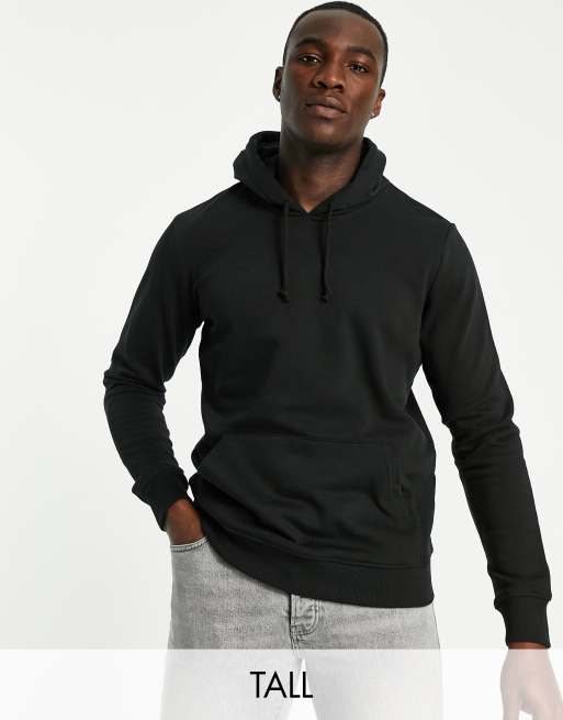 Brave Soul Tall overhead hoodie in black | ASOS