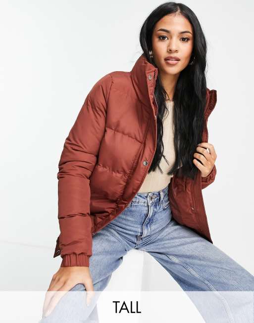 Brave Soul Tall - Slay - Gewatteerd puffer jack met zachte perziktextuur